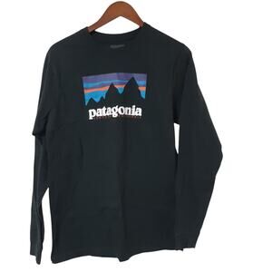 Patagonia Men's Long Sleeve Black T-Shirt S Organic Cotton Ventura California